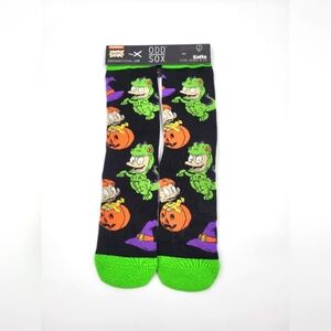 Odd Sox Knits RUGRATS Pumpkins Etc. Halloween Cotton Blend Crew Socks Men's 6-13